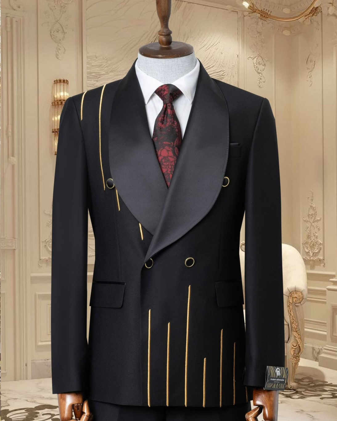 Formal Wedding Tuxedos 2 Piece Set Jacket Pants Double Breasted Men Suit Classic Groom Wear Party Evening Suits Customized