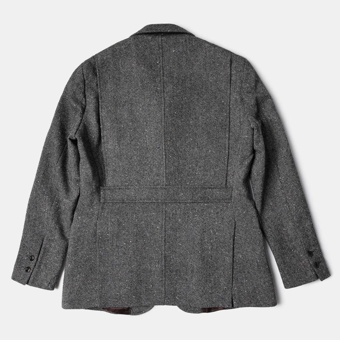 Men's Grey Speckled Tweed 3-Piece Safari Suit, Multi Cargo Pockets Notch Lapel Vintage Wool Blazer Waistcoat Trousers