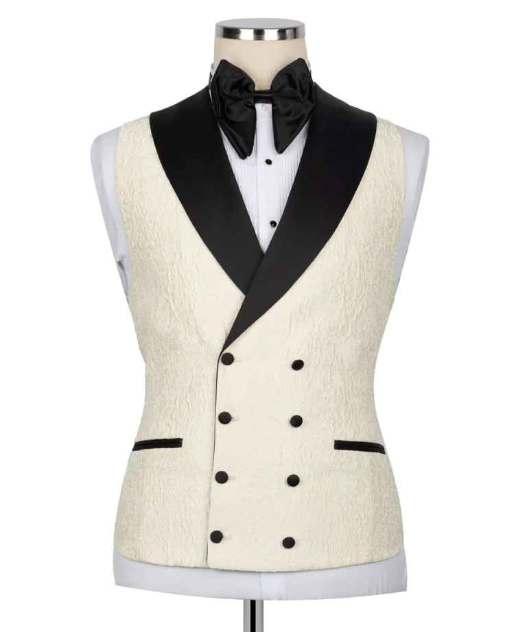 French style Shiny Beadwork Men Suits Slim Fit Peak Lapel Groom Wedding Tuxedos Male Prom Blaers 3Pieces Sets trajes para hombre