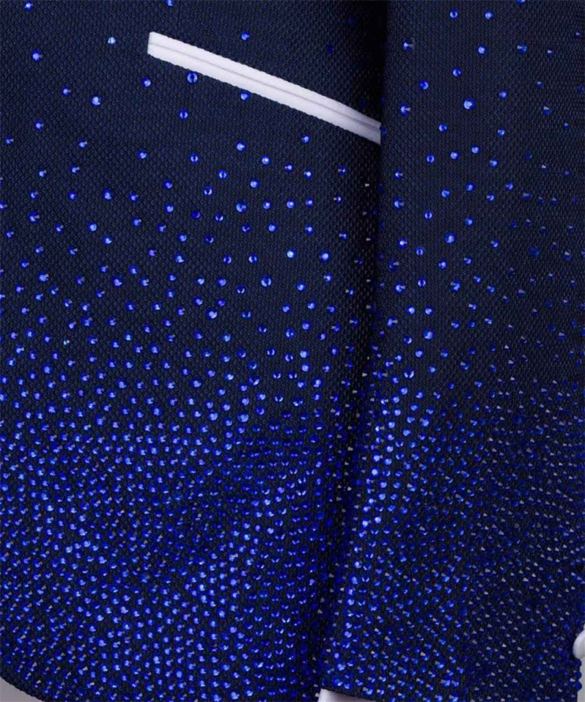 Men's Luxury Tuxedo with RoyalBlue Stone Shawl Lapel One Button Dinner Blazer for Prom Party Wedding