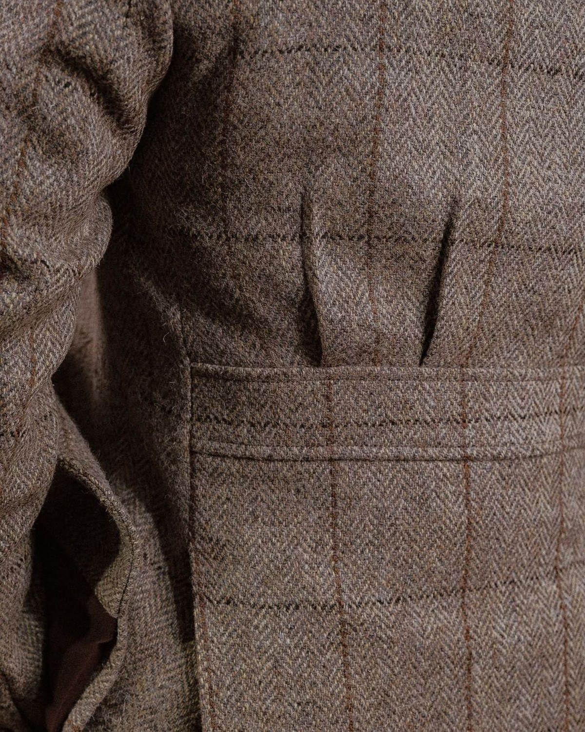 Vintage Winter Tweed Herringbone Plaid Suits for Men 3 Piece Sets Classic Fit Business Formal Pants Jacket Vest Customized