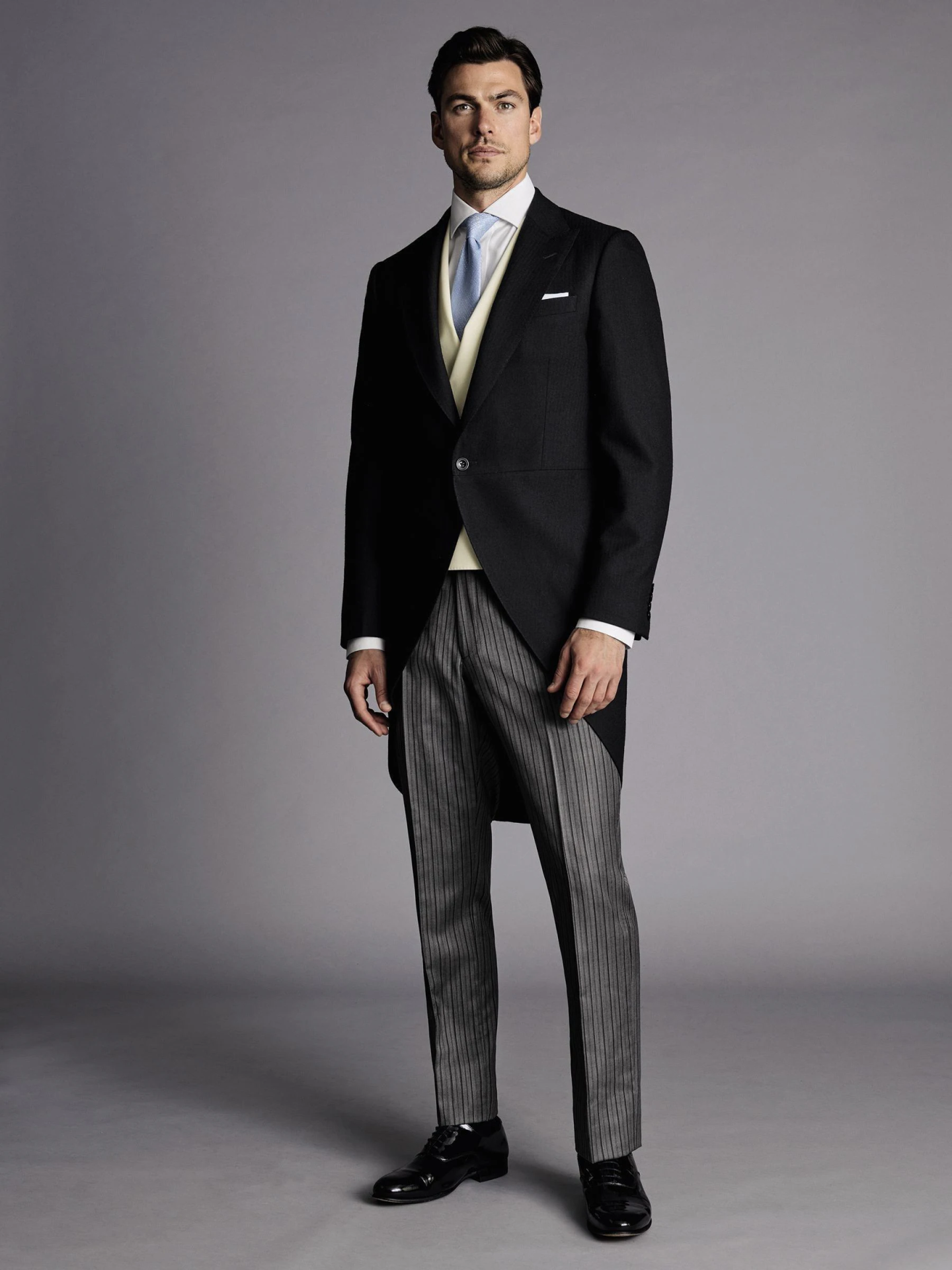 3 Pieces Men Morning Suit Wedding Tuxedo Slim Groomwear Blazer Vest Pants Sets Tailored Bridegroom Party Dinner Suit