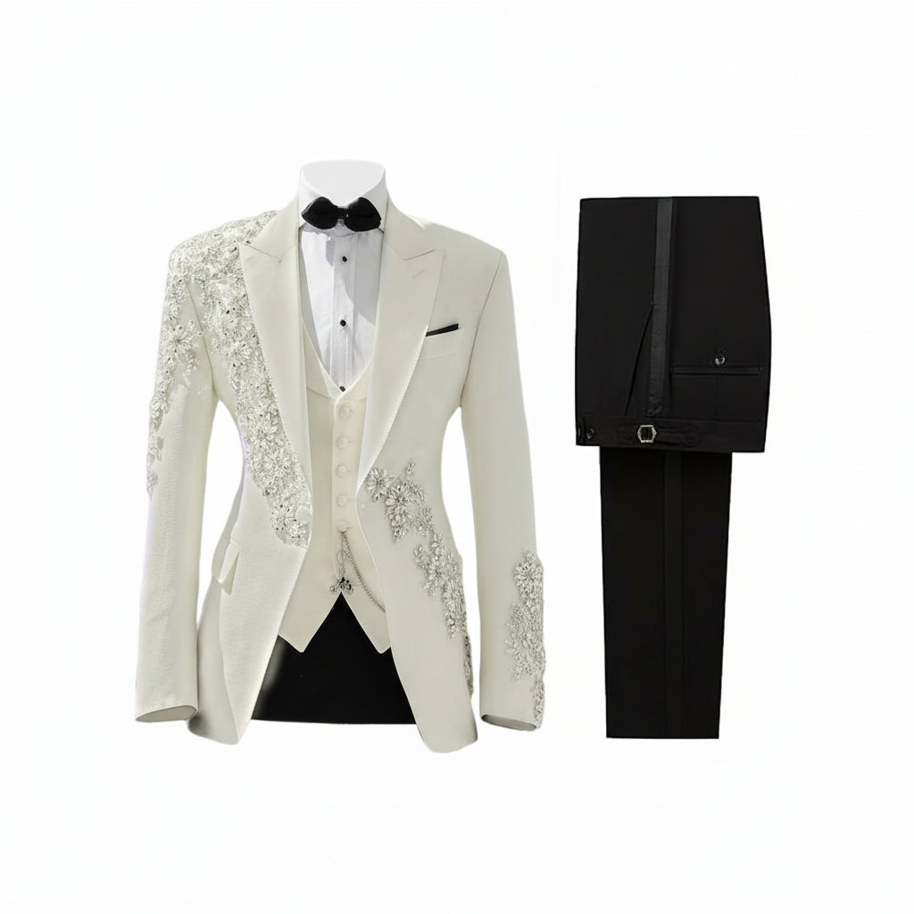 #color_White/Patchwork Pants