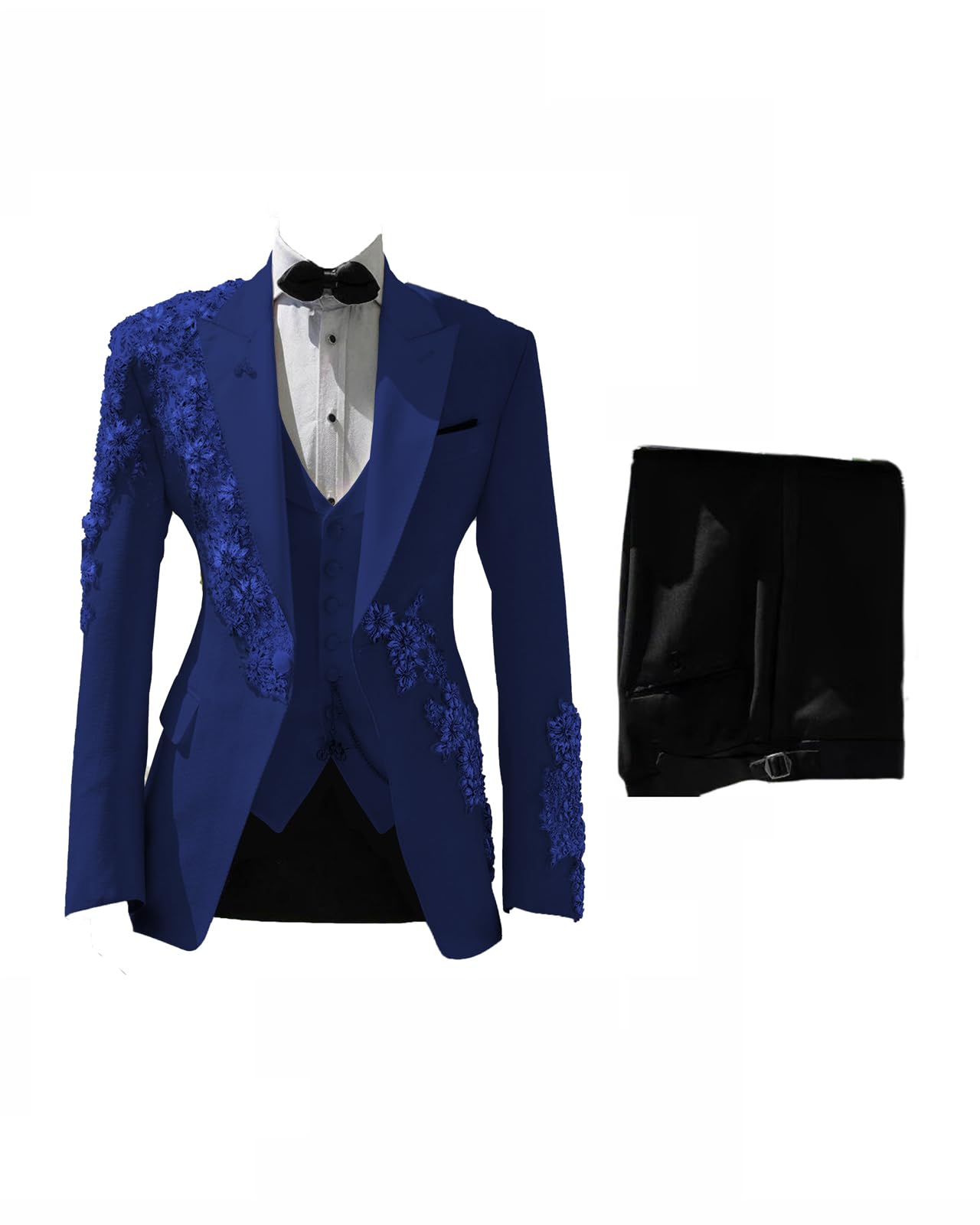 Men's 2-Piece Beaded Floral Sequin Tuxedo Suit