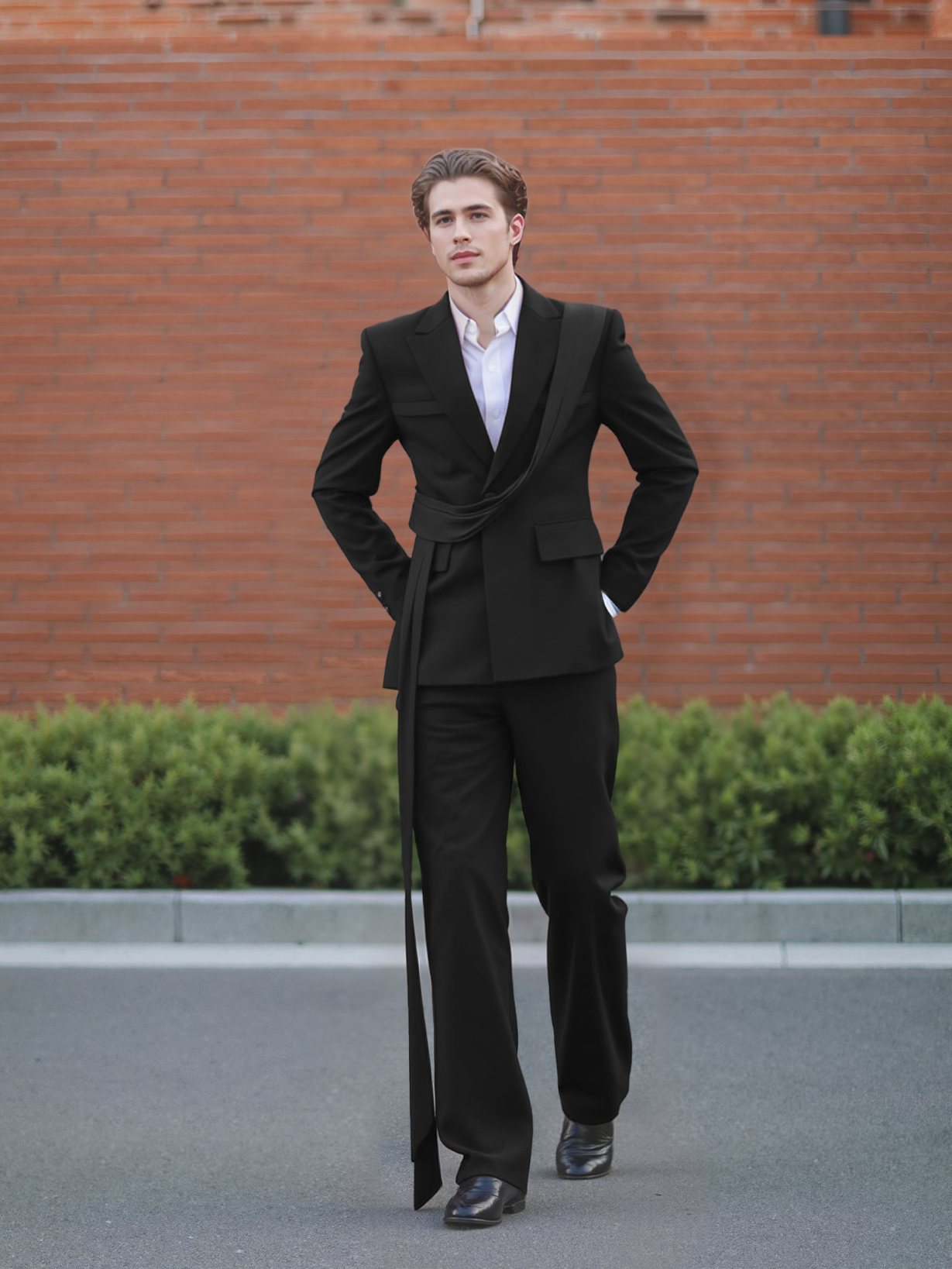 Burgundy New Men's Suit 2-piece Wedding Groom Tuxedo Fashion Blazer Pants High-end Party XS-5XL Custom Outfit