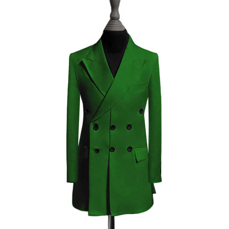 Men's Blazer Business Peak Lapel Suit Jacket Homecoming Speech Christmas