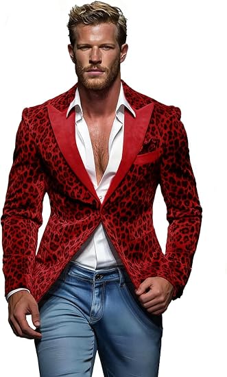 Pink Leopard Print Velvet Blazer, Single Button Formal Party Jacket, Animal Pattern Design