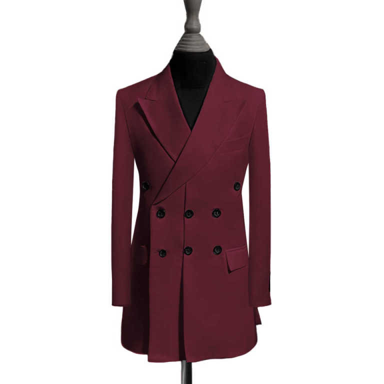 Men's Blazer Business Peak Lapel Suit Jacket Homecoming Speech Christmas