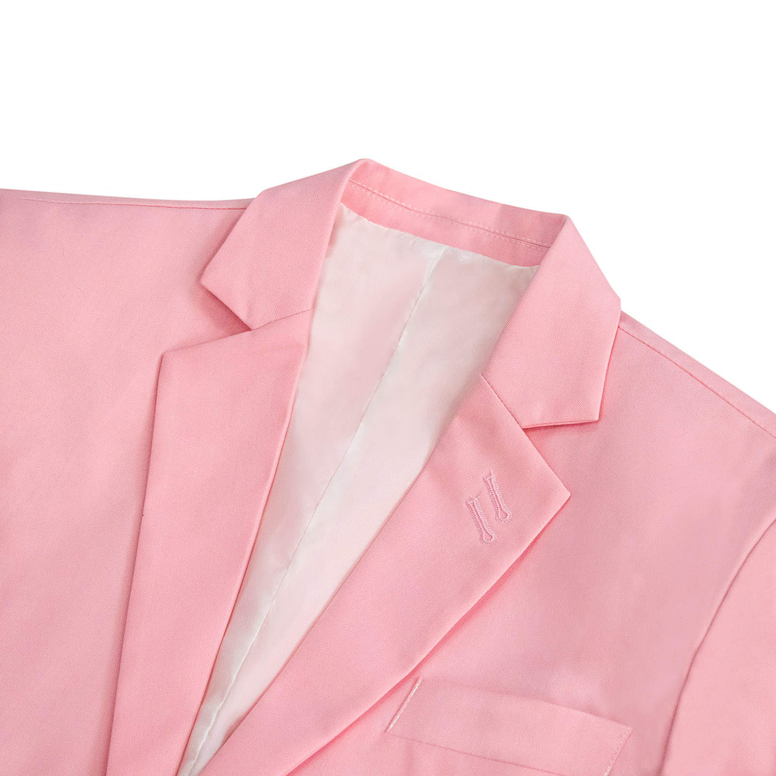 Men's Light Pink Fine Check Single Breasted Blazer, Notch Lapel Slim Fit Casual Light Business Sport Coat