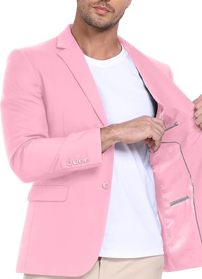 Mens Suit Jacket Slim Fit Blazer for Men Business Casual Sport Coat | Classic Fit, 2 Button Long Sleeve, Formal Prom Homecoming Party Suit Jackets for Wedding, Daily Casual Sport Coats for Men