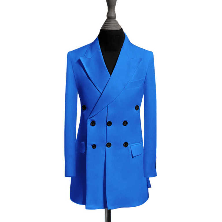 Men's Blazer Business Peak Lapel Suit Jacket Homecoming Speech Christmas