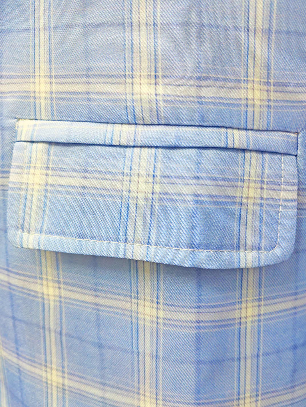 Men's Light Blue Plaid Linen Blazer Slim Fit Casual Business Suit Jacket
