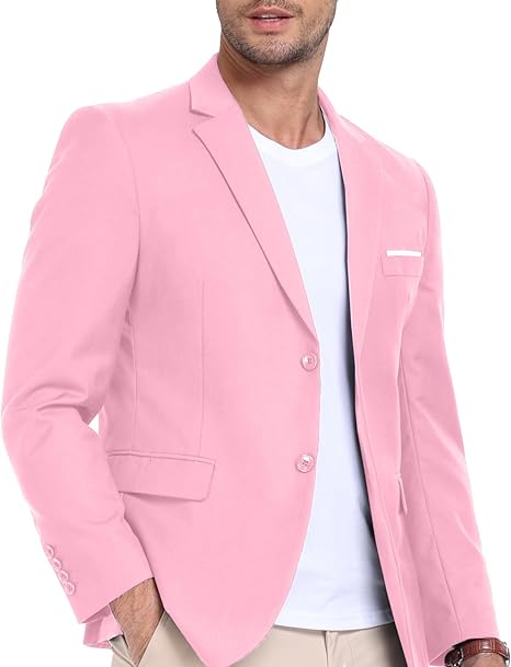 Mens Suit Jacket Slim Fit Blazer for Men Business Casual Sport Coat | Classic Fit, 2 Button Long Sleeve, Formal Prom Homecoming Party Suit Jackets for Wedding, Daily Casual Sport Coats for Men