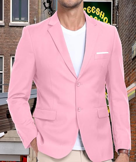 Mens Suit Jacket Slim Fit Blazer for Men Business Casual Sport Coat | Classic Fit, 2 Button Long Sleeve, Formal Prom Homecoming Party Suit Jackets for Wedding, Daily Casual Sport Coats for Men