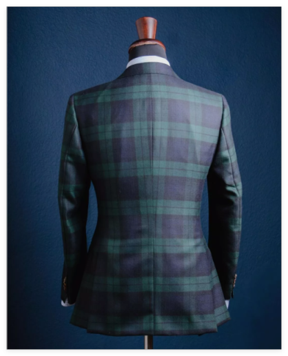 Men's Vintage Plaid Wool 3 Piece Suit, Tweed Blazer Vest Pants Wedding Formal Suit