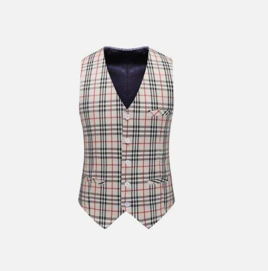 Men Vintage Plaid Blazer Classic British Check Suit Jacket Slim Fit Casual Formal Sport Coat