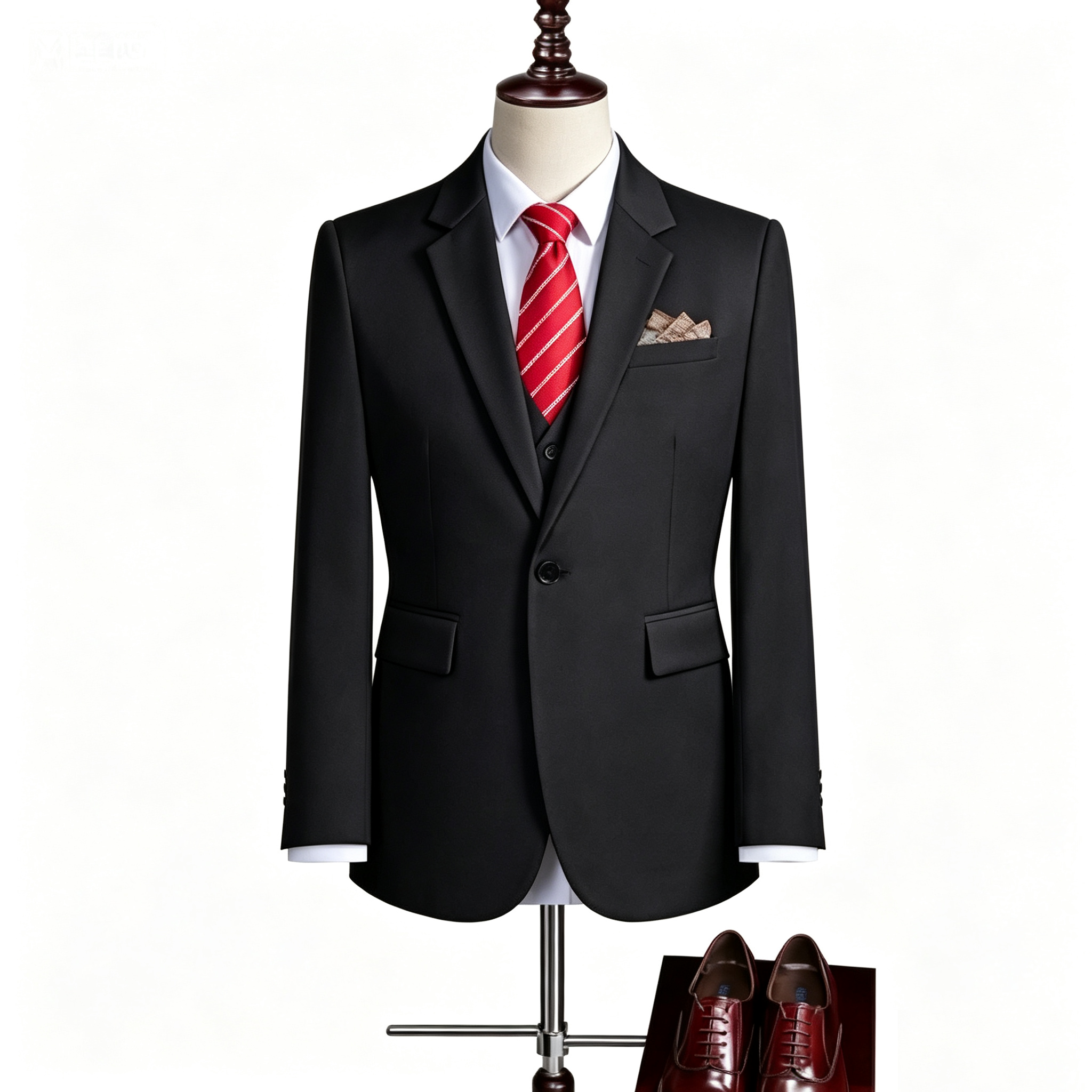 Men's Business Casual Suit for Weddings Blazer Vest Pants Slim Fit Waistcoat Dress Trousers