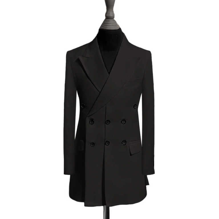 Men's Blazer Business Peak Lapel Suit Jacket Homecoming Speech Christmas