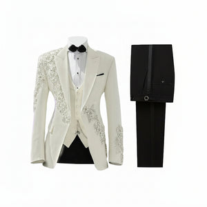 White/Patchwork Pants