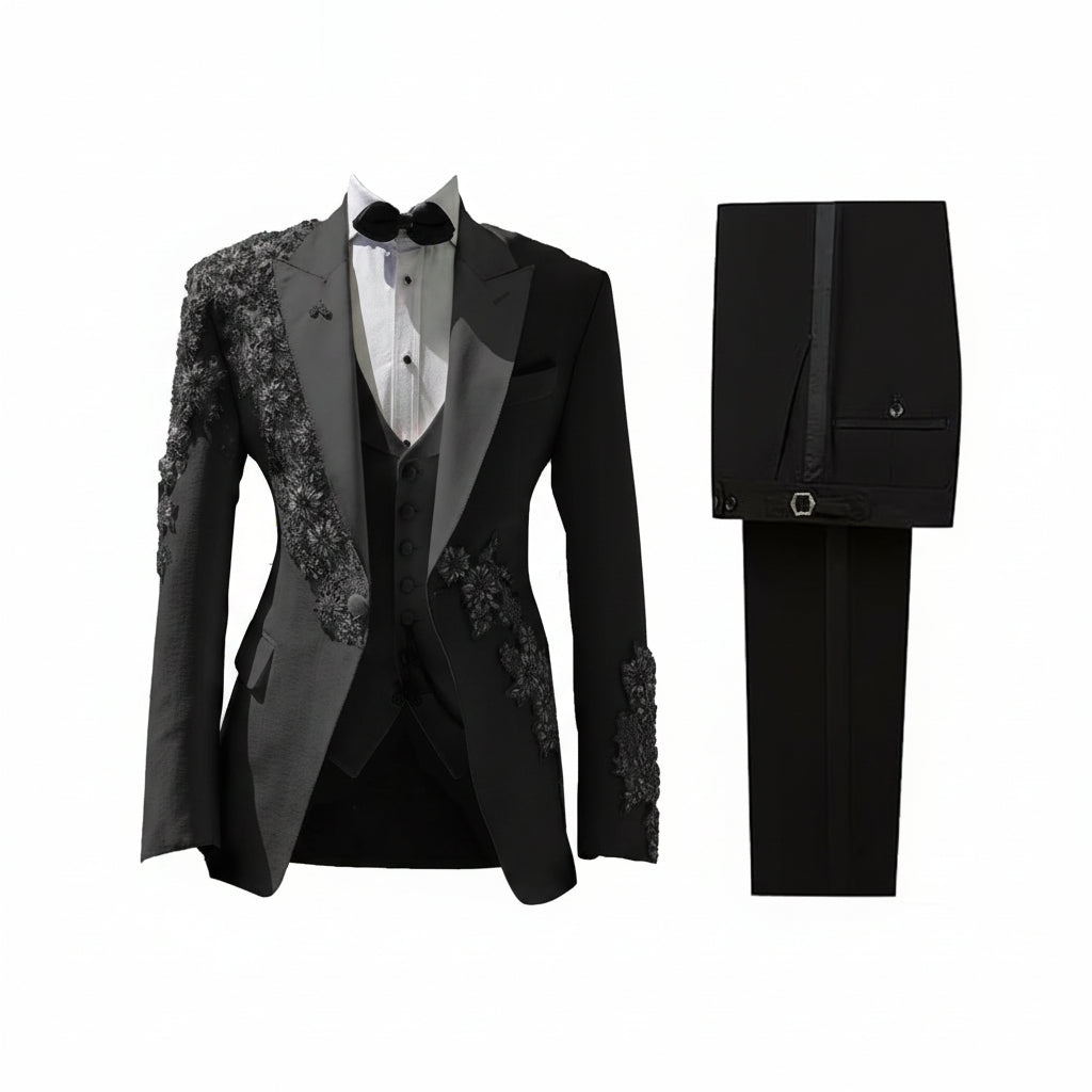 #color_Black/Patchwork Pants
