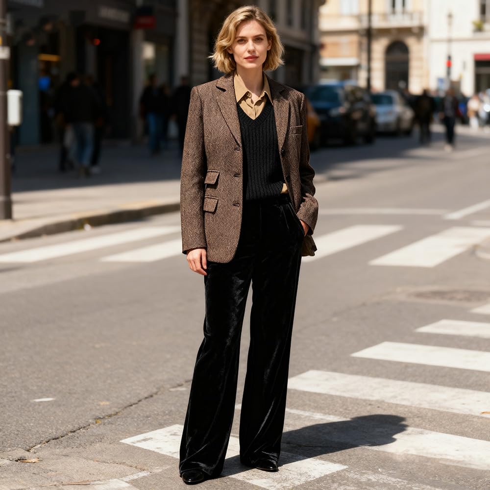 Women's Vintage Herringbone Blazer
