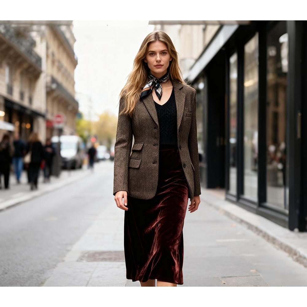 Women's Vintage Herringbone Blazer