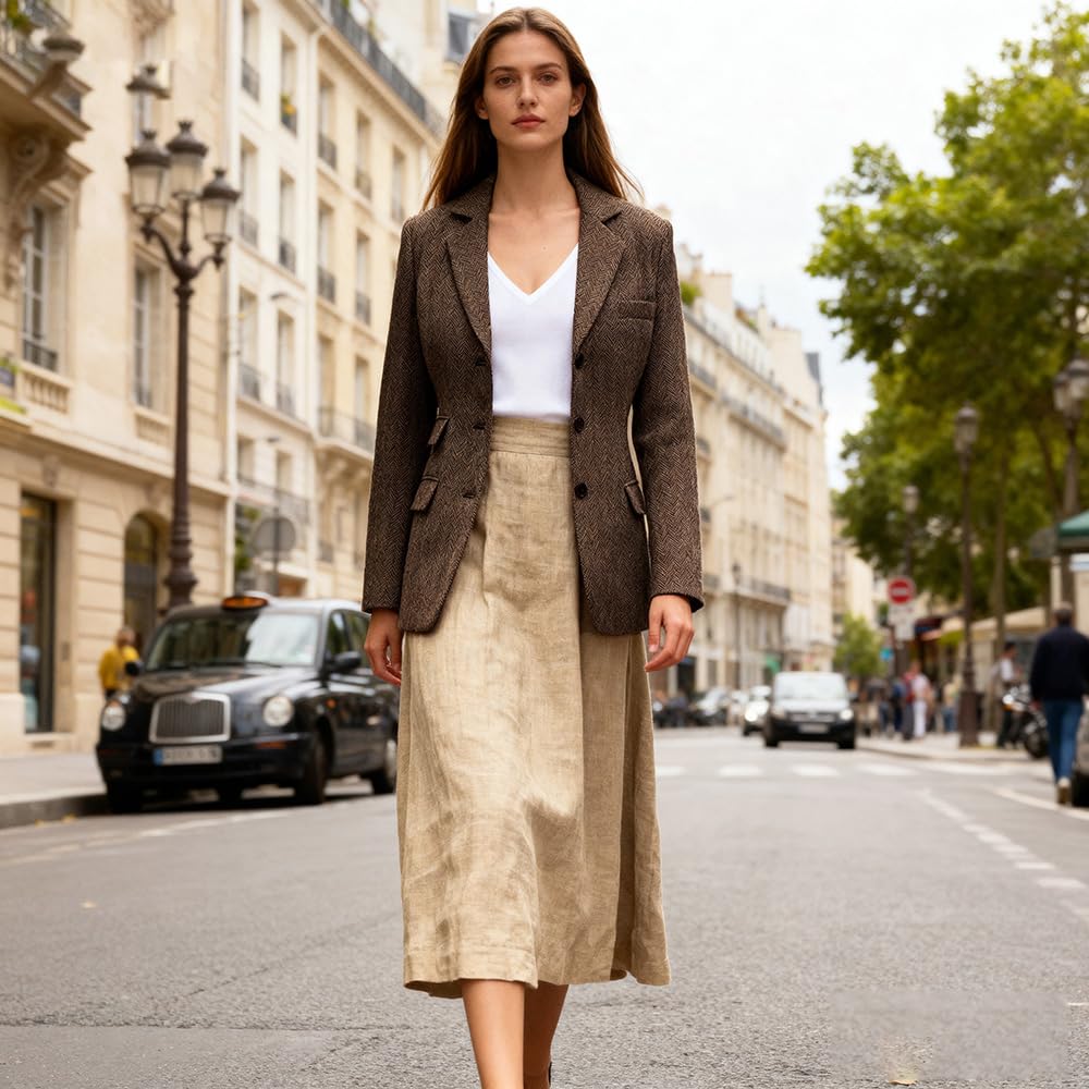 Women's Vintage Herringbone Blazer