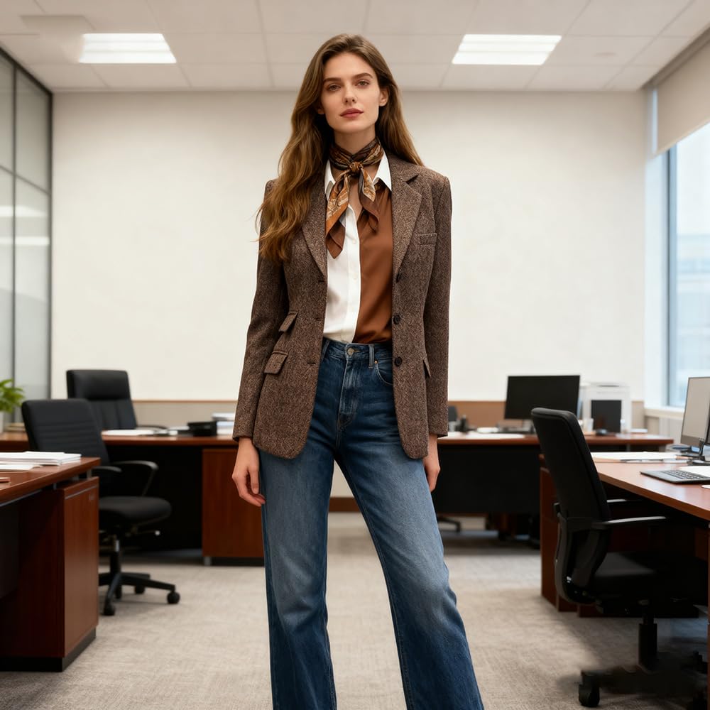 Women's Vintage Herringbone Blazer