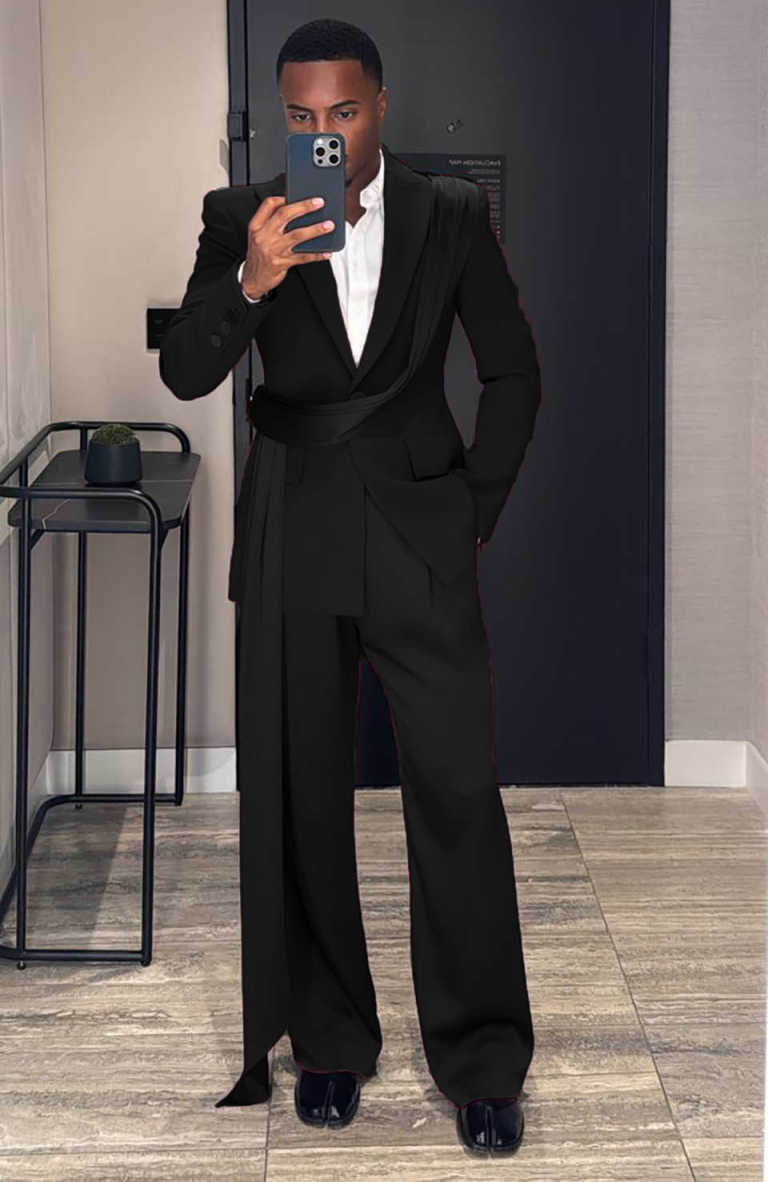 Burgundy New Men's Suit 2-piece Wedding Groom Tuxedo Fashion Blazer Pants High-end Party XS-5XL Custom Outfit
